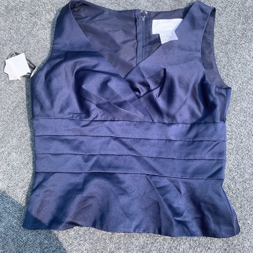 New  Alfred Angelo  bridesmaid top  Size 14  top  Navy